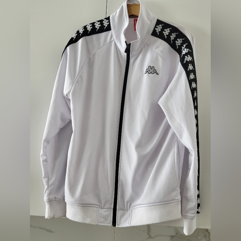 Kappa White and Black Track Jacket